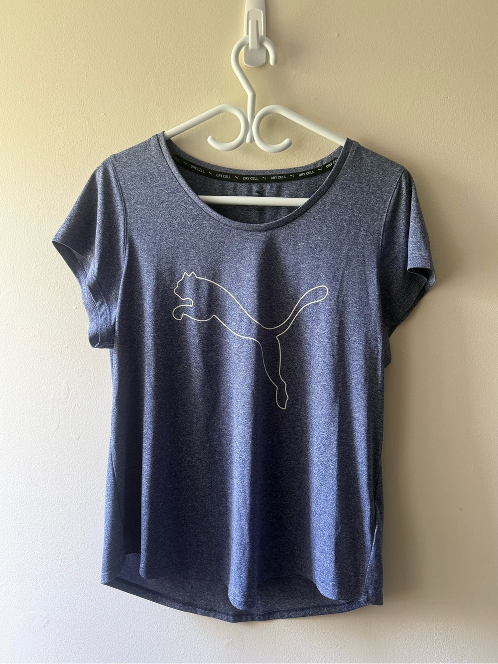 Puma Women's Heather Navy Short Sleeve Logo Tee